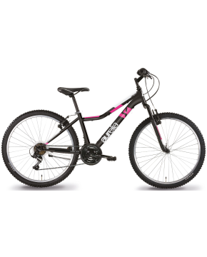 Bici 26 mtb ring 18 velocità front donna aurelia nero e rosa dino bikes