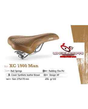 sella uomo color cuoio c/molle