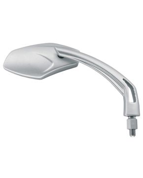 specchio moto destro alluminio satinato ovale