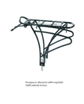 portapacchi bici mtb posteriore alluminio nero