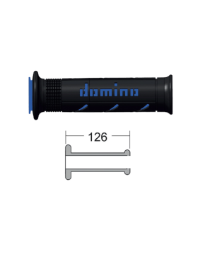 manopole moto nero/blu forate domino