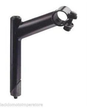 piantone manubrio bici mtb acciaio nero diametro 22.2 x 80mm x25