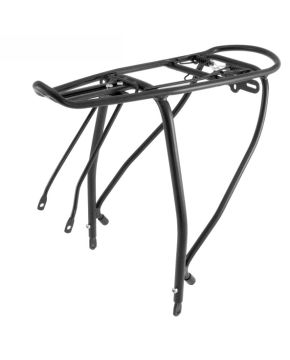 portapacco mtb corsa posteriore regolabile alluminio nero