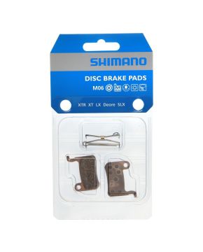 Pastiglie freno bici metallica e molla con coppiglia (paio) M06 Shimano BR-M***