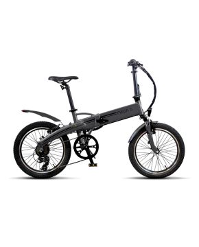 bici ebike 20 piega s titanio satinato