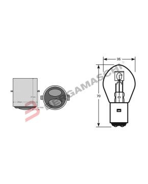 lampada 12 35 35 biluce ba20d osram