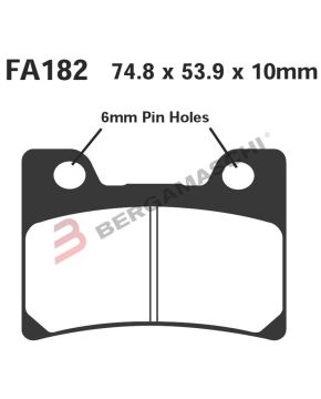 Pastiglie freno anteriori yamaha fzr 1000 exup 600 r ebc fa182