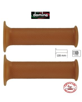 coppia manopole moto cafe' racer marrone