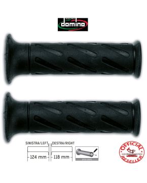 coppia manopole moto scooter suzuki nere 124/118 mm