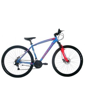 bici 29 mtb coppi 21 v blu rosso h48 a disco forcella ammortizzata