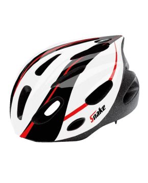 casco bici adulto taglia m (53-56) snake ii bianco nero rosso
