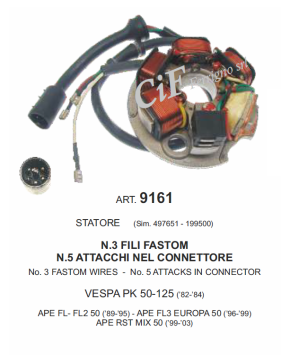 statore ape 50 fl vespa hp 50 (5 fili) 199500