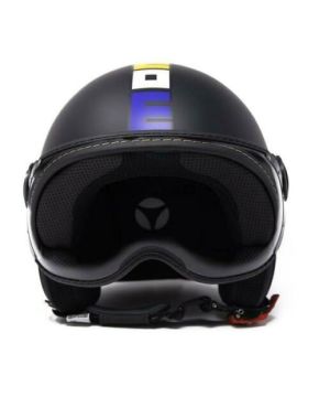 Casco jet Momo Design fighter classic nero opaco - multicolor