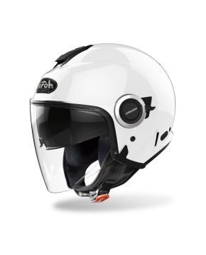 Casco jet Airoh Helios doppia visiera bianco lucido