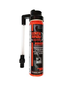 Bomboletta gonfia e ripara kit riparazione gomma bici 75ml MV Tek