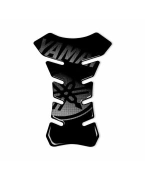 Paraserbatoio moto Yamaha Tank Pad Adesivo 3D nero metallizzato